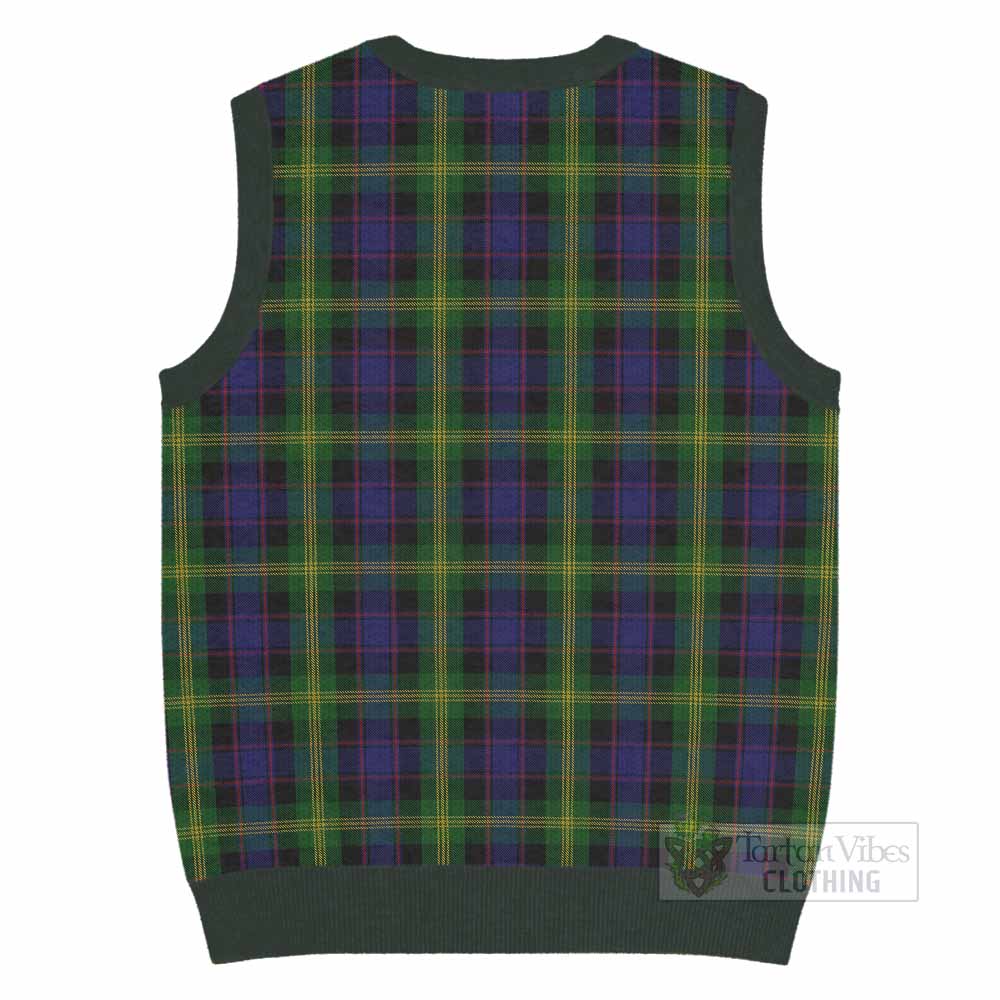 Watson Tartan Knitted V-Neck Vest with Family Crest - Tartan Vibes Clothing