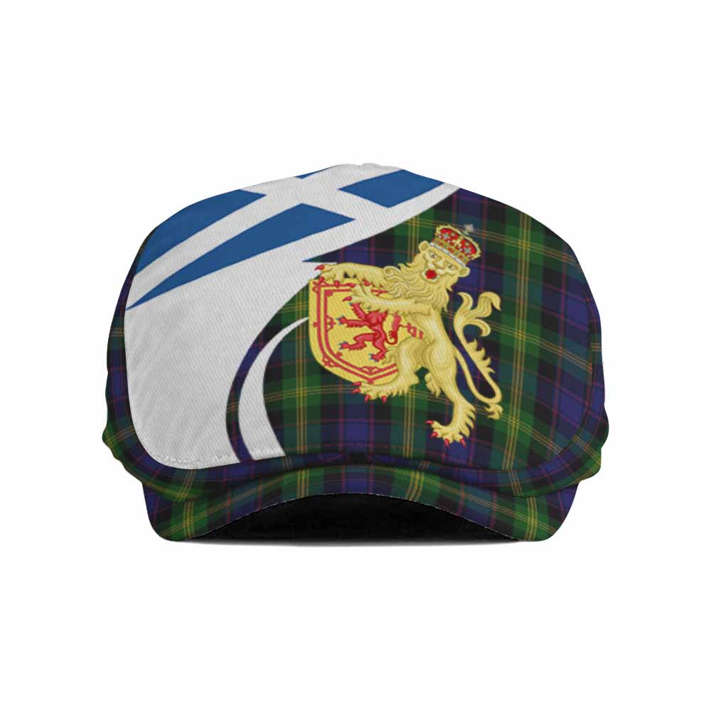 Watson Tartan Lion Rampant Flat Cap, Jeff Cap Classic Scottish Style