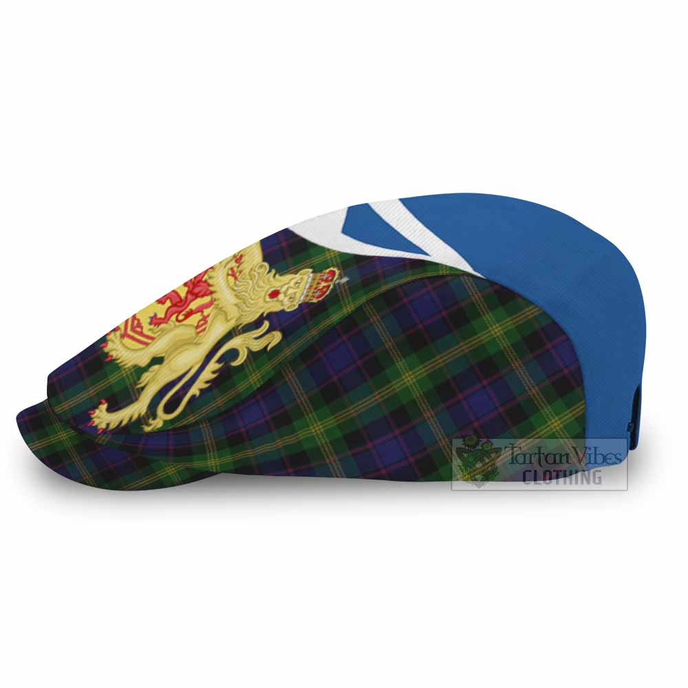Watson Tartan Lion Rampant Flat Cap, Jeff Cap Classic Scottish Style