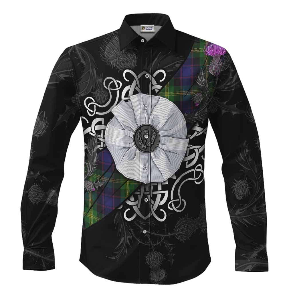 Watson Tartan Long Sleeve Button Shirts Jacobite White Rose Men's Shirt S - Tartan Vibes Clothing