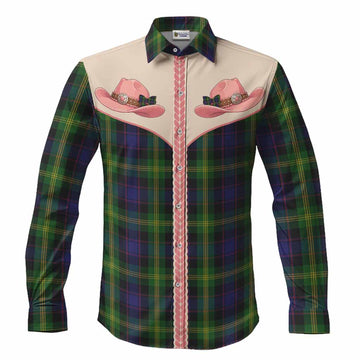 Watson Tartan Long Sleeve Button Shirts Wee Coo Cowgirl Cute Style Men's Shirt S - Tartan Vibes Clothing