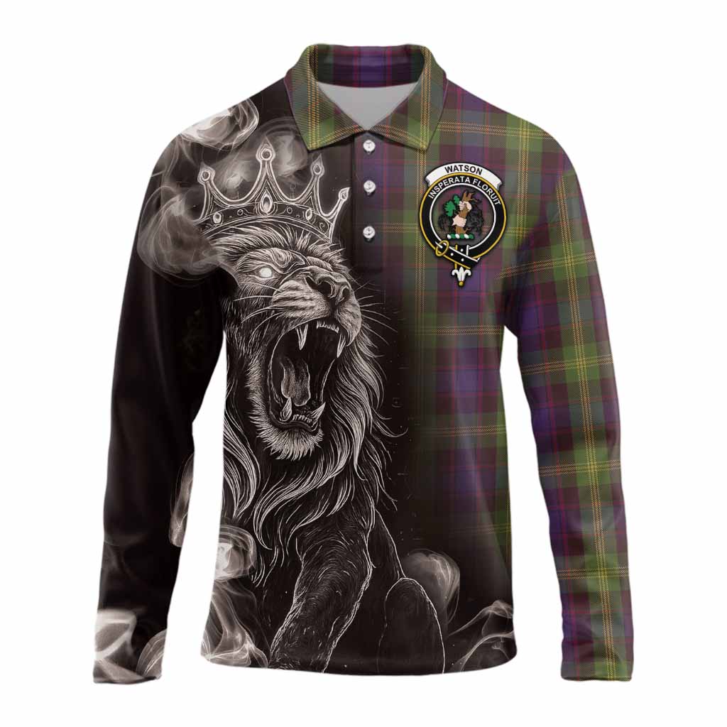 Watson Tartan Long Sleeve Polo Shirt Roaring Lion Heritage