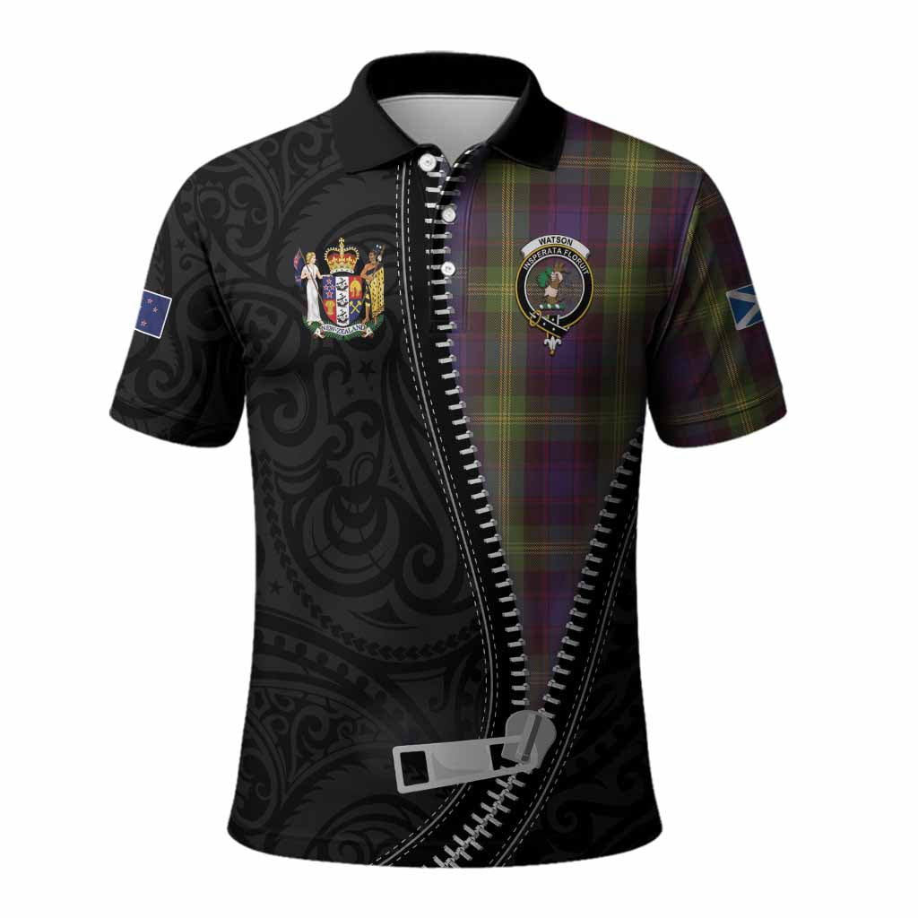 Watson Tartan Polo Shirt New Zealand Pattern Unique Zipper Stylized