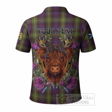 Watson Tartan Polo Shirt Scottish Thistle Heilan Coo