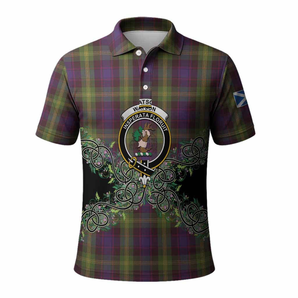 Watson Tartan Polo Shirt Thistle Scottish Spirit