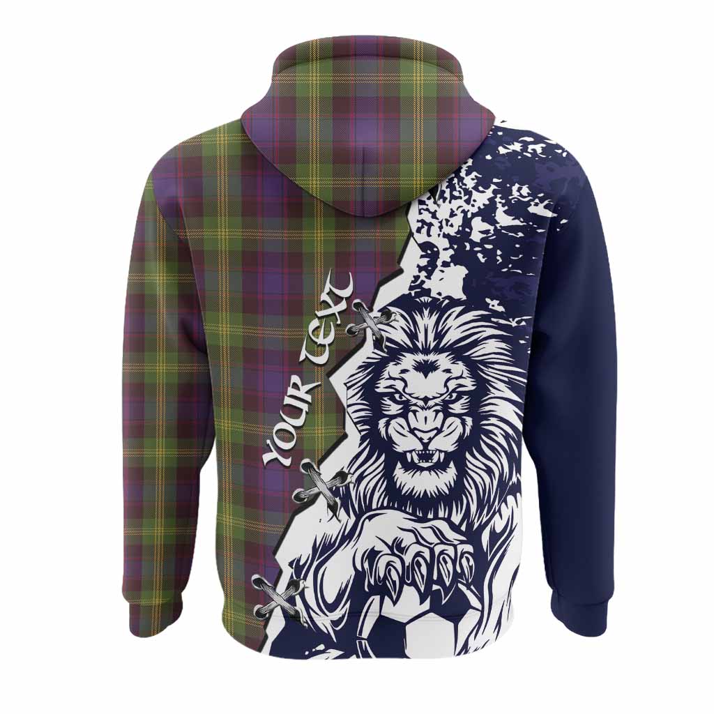 Watson Tartan Scottish Hoodie Angry Lion With Soccer Ball Style
