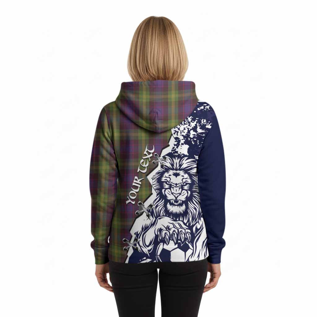 Watson Tartan Scottish Hoodie Angry Lion With Soccer Ball Style
