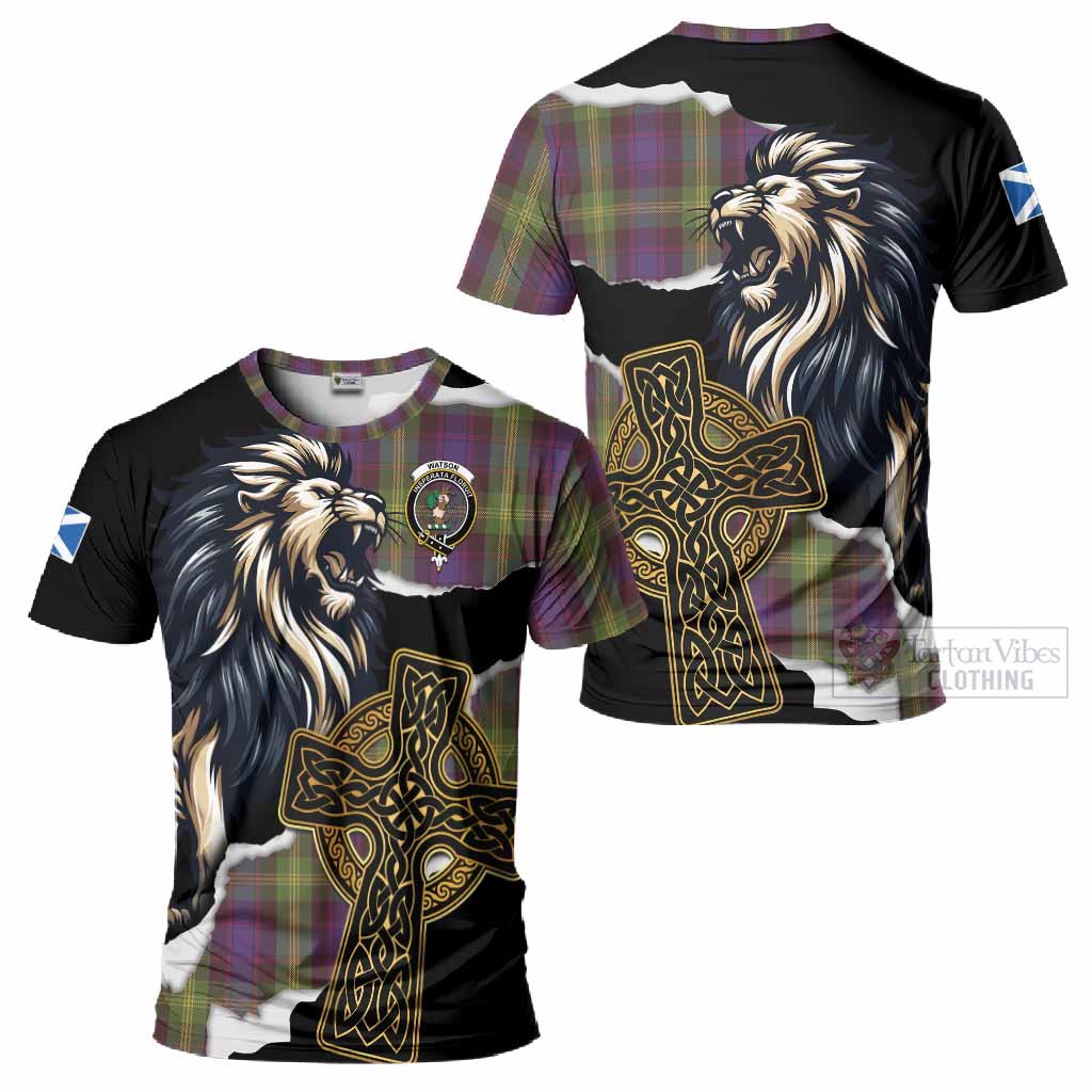 Watson Tartan Scottish T-Shirt Lion Celtic Heritage