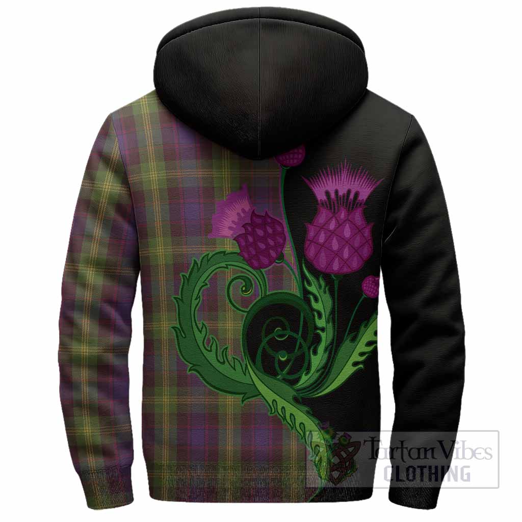 Watson Tartan Sherpa Hoodie Traditional Scottish Thistle