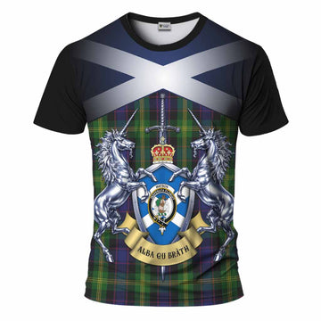 Watson Tartan T-Shirt Alba Gu Brath Unicorn Crest