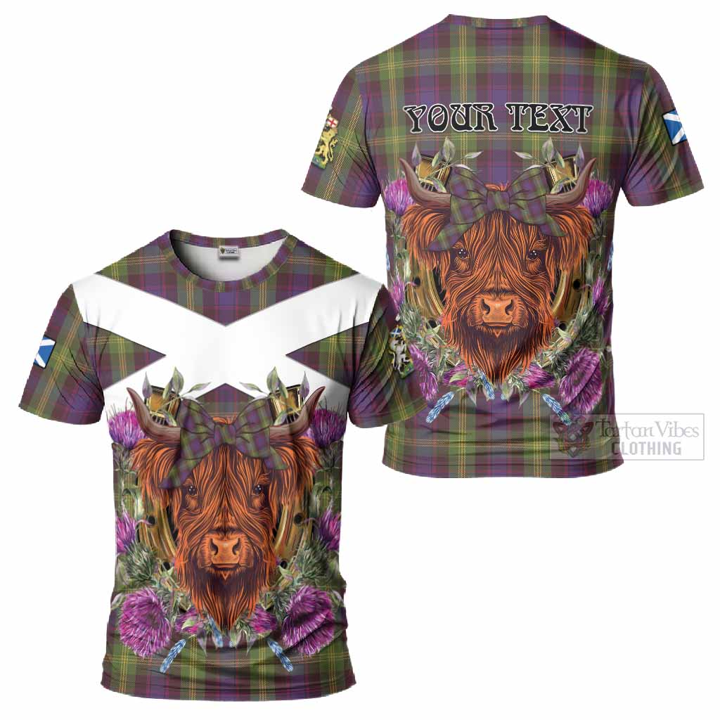 Watson Tartan T-Shirt Scottish Thistle Heilan Coo