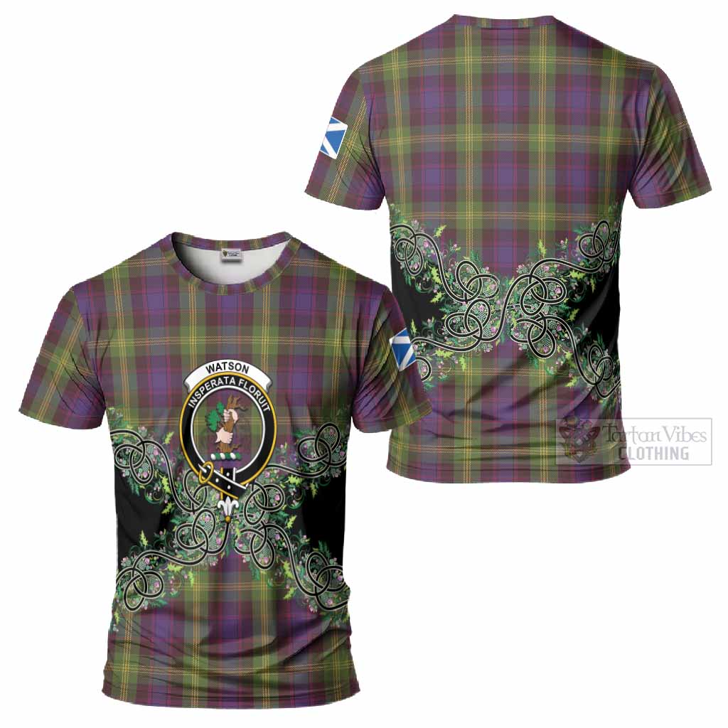Watson Tartan T-Shirt Thistle Scottish Spirit