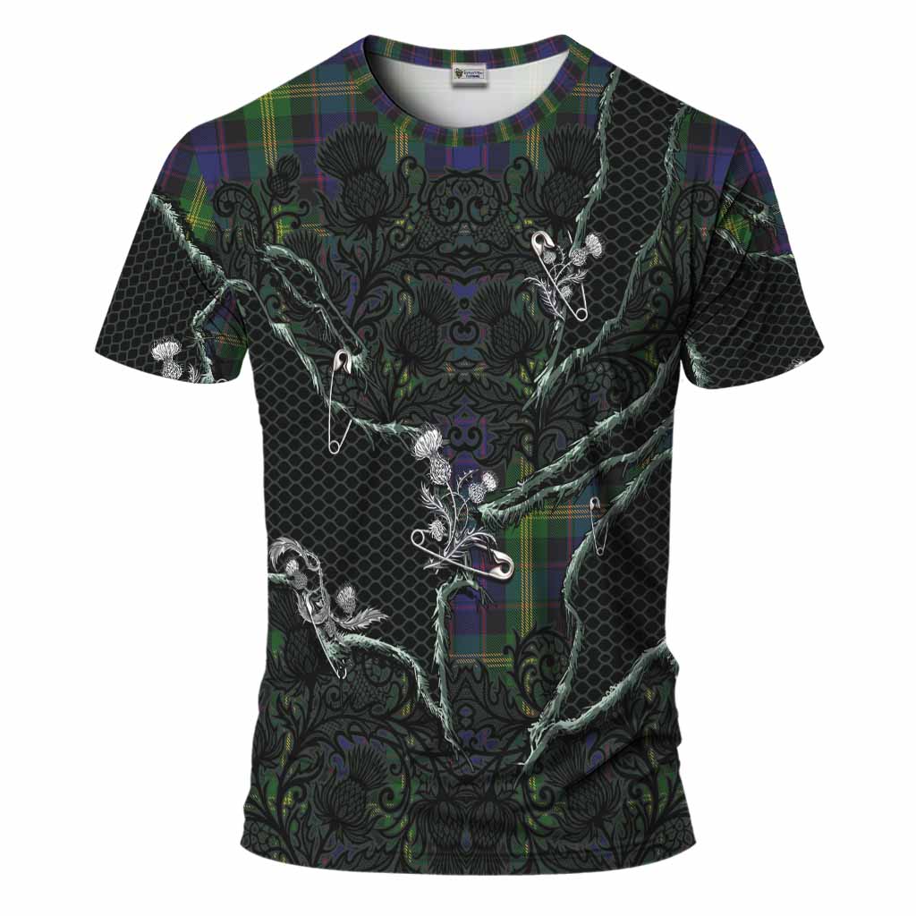 Watson Tartan Thistle Dark Gothic T-Shirt Kid's Shirt - Tartan Vibes Clothing