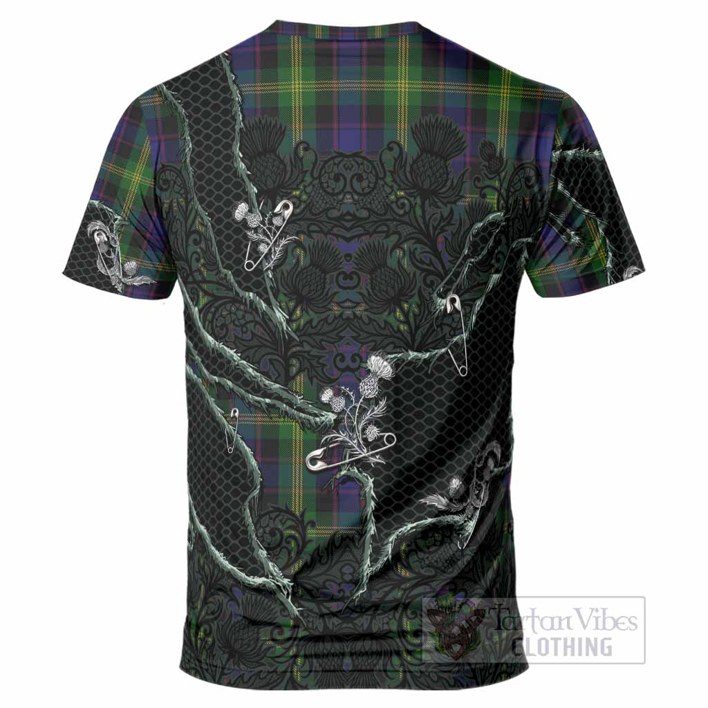 Watson Tartan Thistle Dark Gothic T-Shirt - Tartan Vibes Clothing