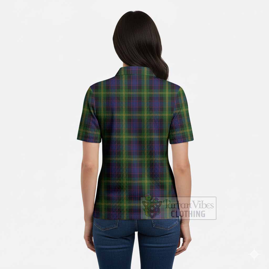 Watson Tartan Women’s Polo Sweater Top with Family Crest