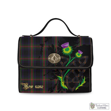 Watt Tartan Waterproof Canvas Bag with Scotland Map and Thistle Celtic Accents