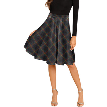 Watt Tartan Melete Pleated Midi Skirt Cross Style