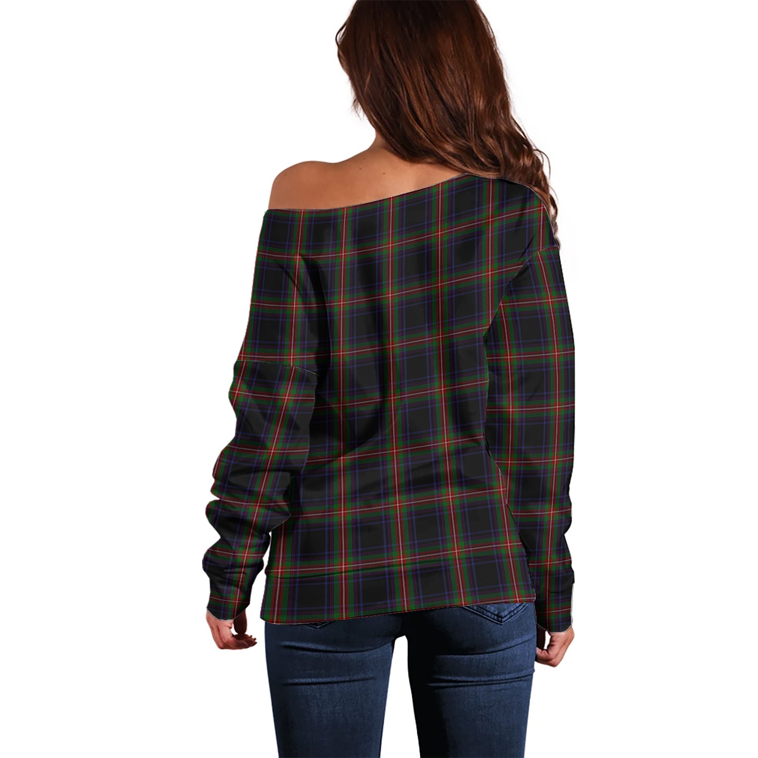 Watt Tartan Off Shoulder Women Sweater - Tartanvibesclothing Shop