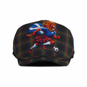 Watt Scotland Football Tartan Flat Cap, Jeff Cap Lion Mascot Go Scottish