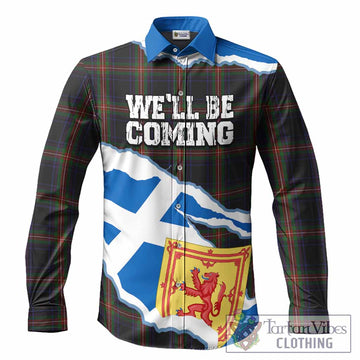 Watt Scotland Football Tartan Long Sleeve Button Shirts We'll Be Coming