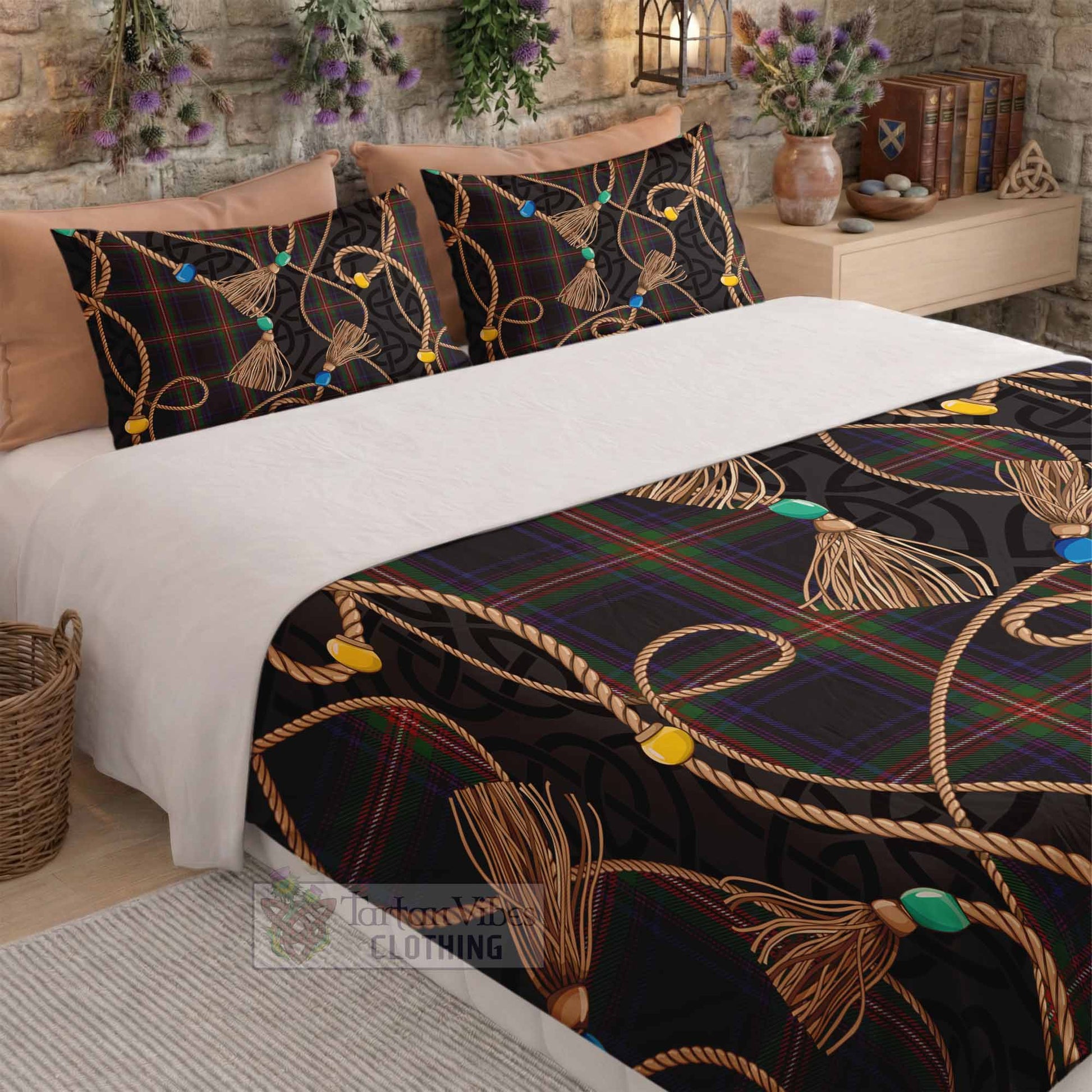 Watt Scottish Tartan Twisted Ropes Stylized Bedding Set - Tartan Vibes Clothing