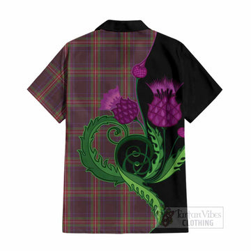 Watt Tartan Cotton Hawaiian Shirt Traditional Scottish Thistle