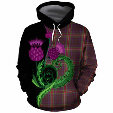 Watt Tartan Cotton Hoodie Traditional Scottish Thistle