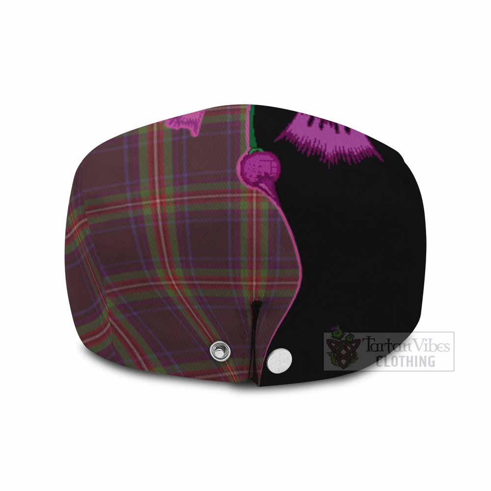 Watt Tartan Flat Cap, Jeff Cap Traditional Scottish Thistle