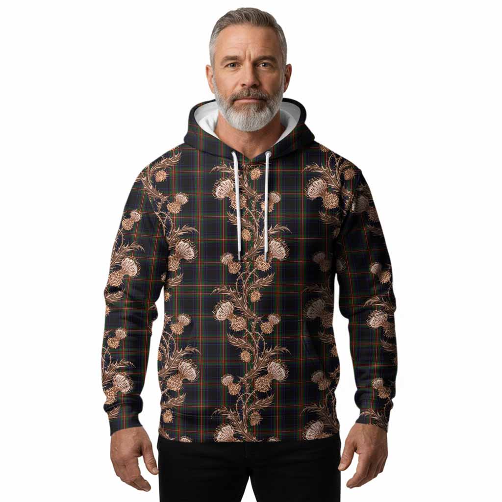 Watt Tartan Hoodie Seamless Scottish Thistle Flowers