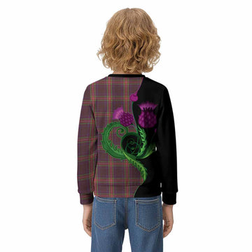 Watt Tartan Kid Knitted Sweatshirt Traditional Scottish Thistle
