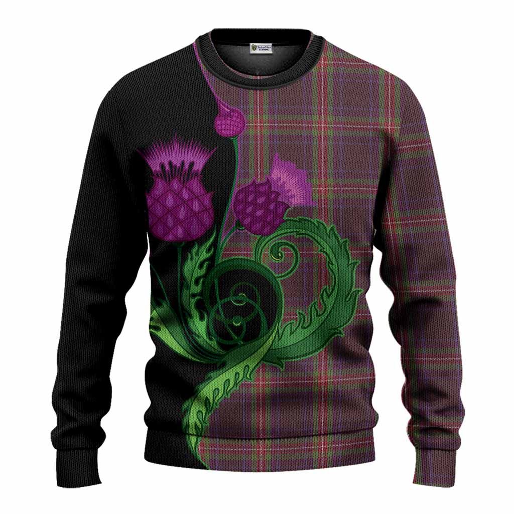 Watt Tartan Knitted Sweater Traditional Scottish Thistle