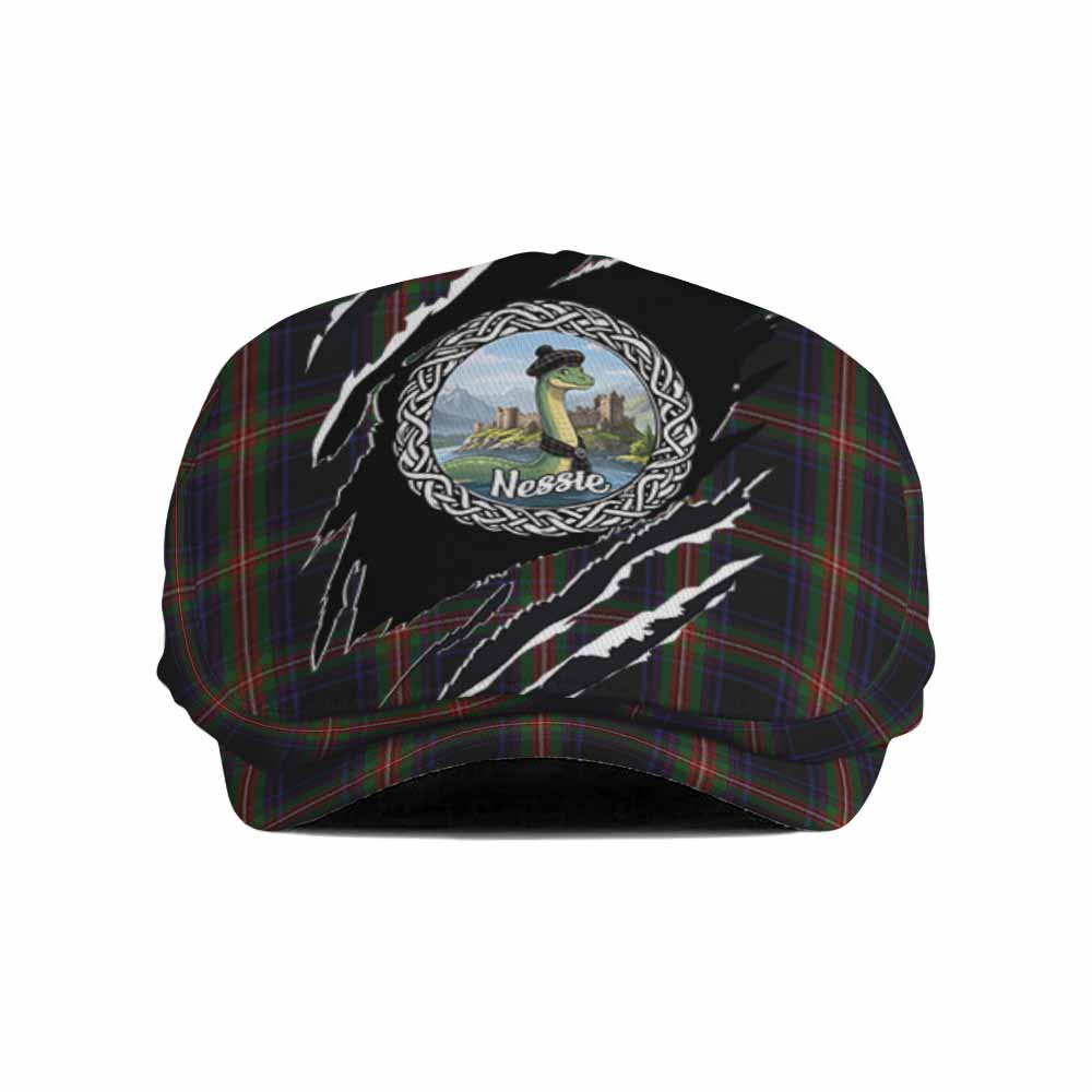 Watt Tartan Loch Ness Monster Flat Cap, Jeff Cap Celtic Knot Nessie Art