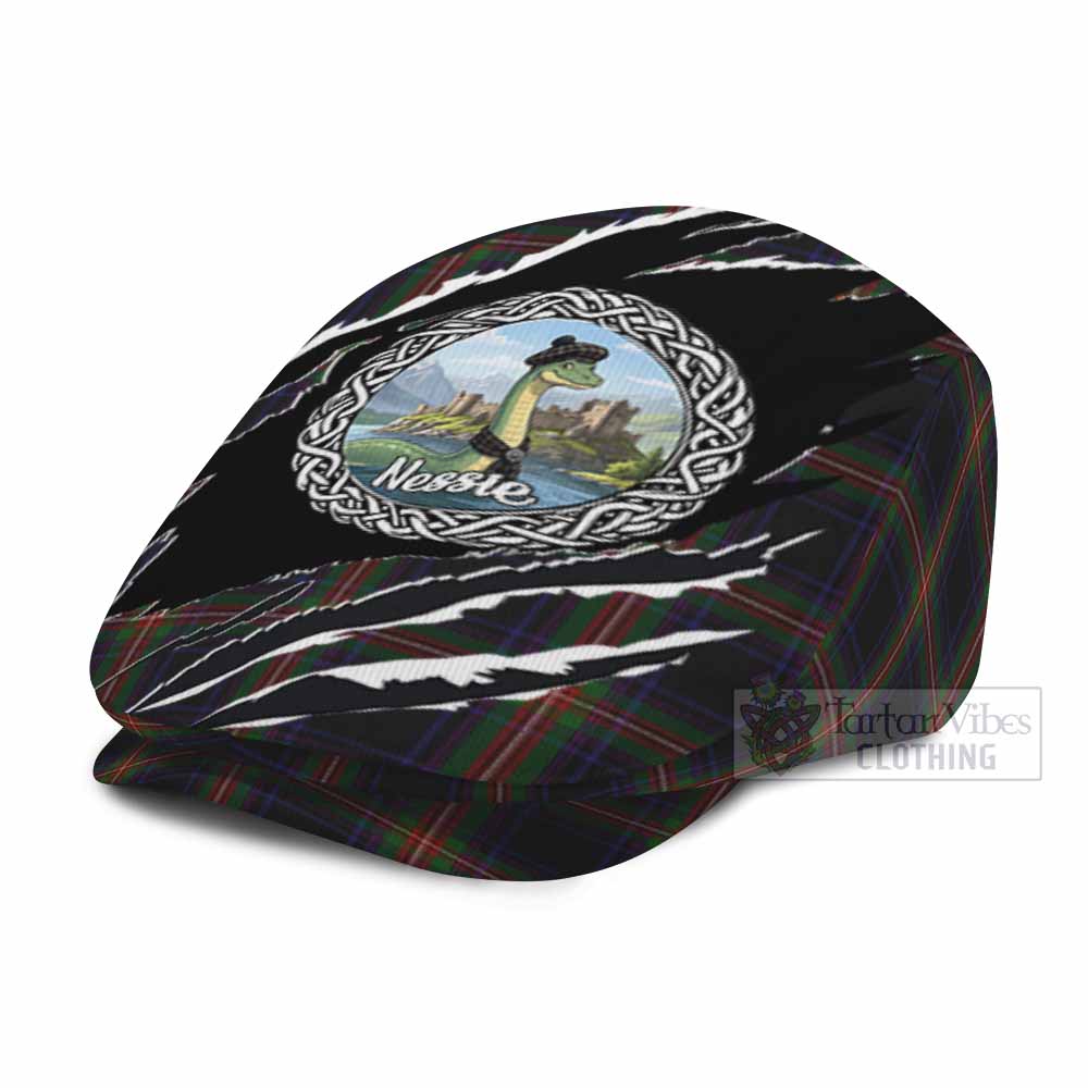 Watt Tartan Loch Ness Monster Flat Cap, Jeff Cap Celtic Knot Nessie Art