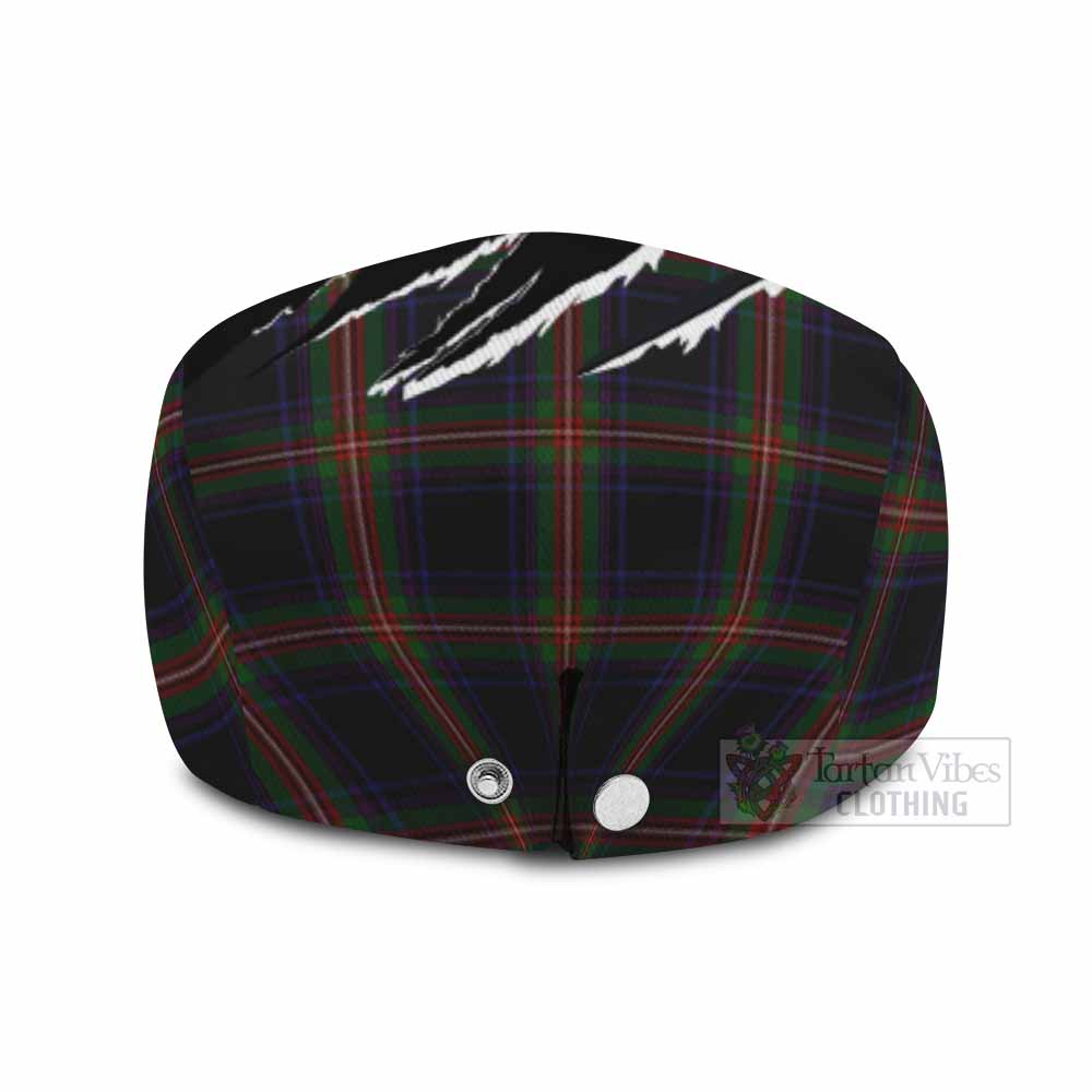 Watt Tartan Loch Ness Monster Flat Cap, Jeff Cap Celtic Knot Nessie Art