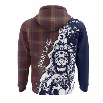 Watt Tartan Scottish Hoodie Angry Lion With Soccer Ball Style