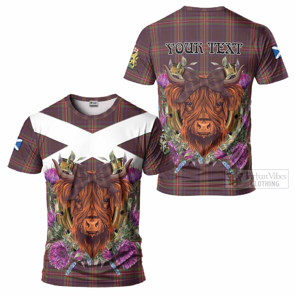 Watt Tartan T-Shirt Scottish Thistle Heilan Coo