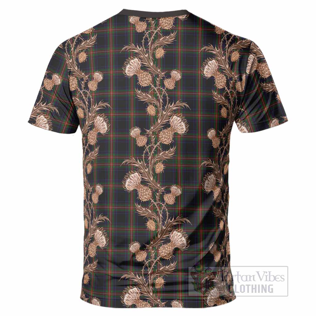Watt Tartan T-Shirt Seamless Scottish Thistle Flowers