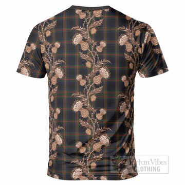 Watt Tartan T-Shirt Seamless Scottish Thistle Flowers