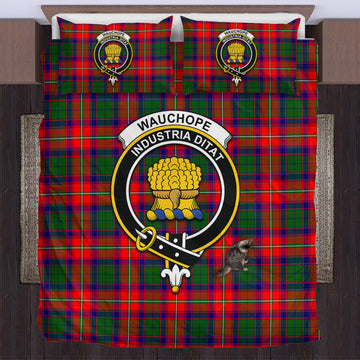 Wauchope Tartan Bedding Set with Family Crest