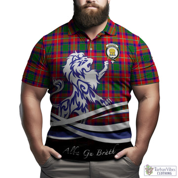 Wauchope Tartan Polo Shirt with Alba Gu Brath Regal Lion Emblem