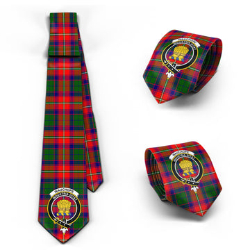 Wauchope Tartan Classic Necktie with Family Crest