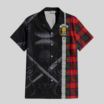Wauchope Tartan Hawaiian Shirt with Family Crest Cross Sword Thistle Celtic Vibes Kid - Tartan Vibes Clothing