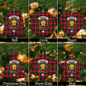 Wauchope Tartan Christmas Ornaments with Family Crest