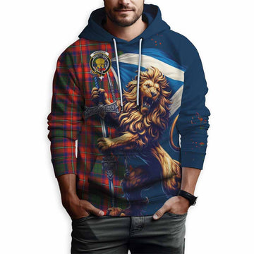Wauchope Tartan Family Crest Hoodie with Scottish Majestic Lion Zip Hoodie - Tartan Vibes Clothing