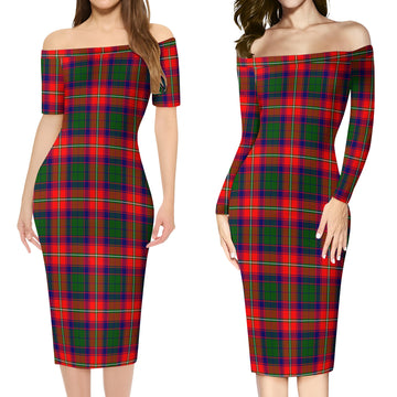 Wauchope Tartan Off Shoulder Lady Dress Women's Dress - Tartan Vibes Clothing