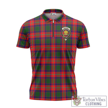 Wauchope Tartan Zipper Polo Shirt with Family Crest Unisex - Tartan Vibes Clothing