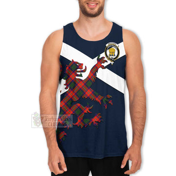 Wauchope Tartan Lion Rampant Men's Tank Top Proudly Display Your Heritage with Alba Gu Brath and Clan Name Men - Tartan Vibes Clothing