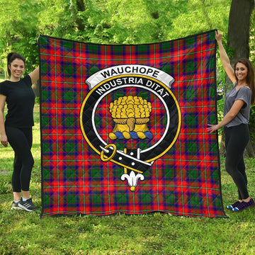 Wauchope Tartan Quilt with Family Crest