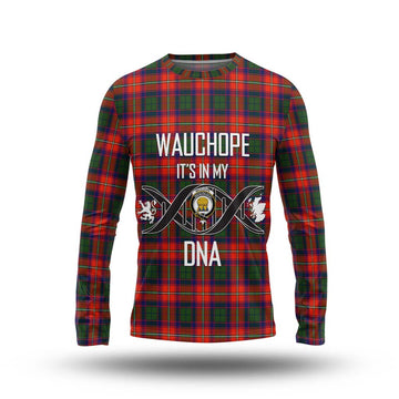 Wauchope Tartan Long Sleeve T-Shirt with Family Crest DNA In Me Style Unisex - Tartan Vibes Clothing
