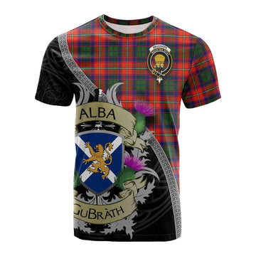 Wauchope Tartan Family Crest Cotton T-shirt Lion Rampant Royal Thistle Shield Celtic Inspired